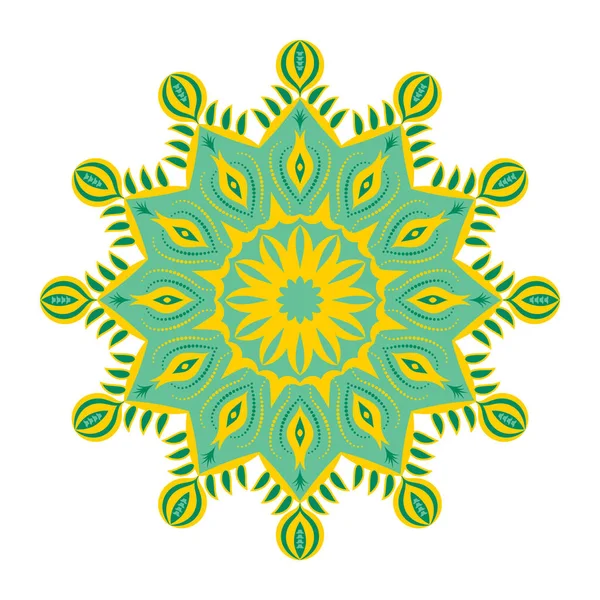 Vector Dibujado Mano Arte Mandala Patrón Abstracto Vintage Decorativo Asiático — Archivo Imágenes Vectoriales