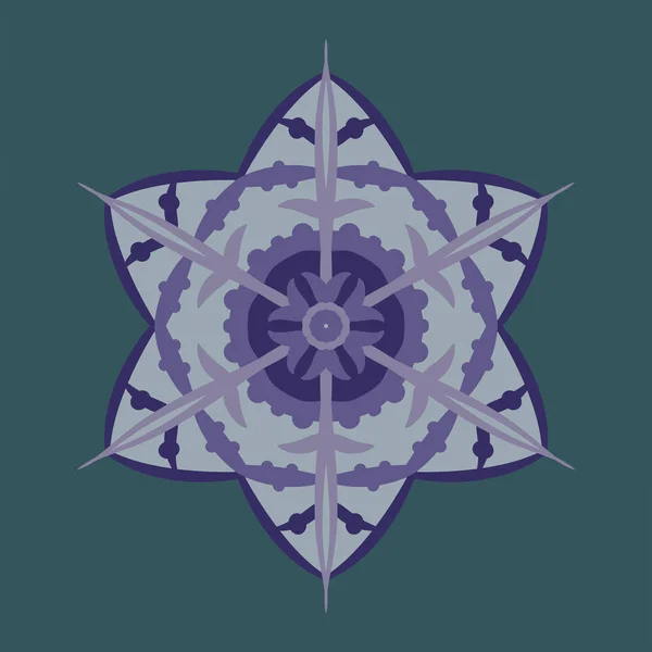 Vector Mandala Copo Nieve Patrón Abstracto Vintage Decorativo Asiático Islam — Archivo Imágenes Vectoriales