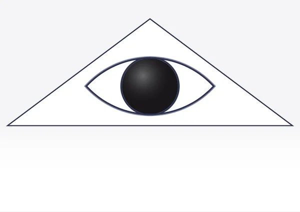 Das Freimaurerische Symbol Des Auges Dreieck Gottes Auge — Stockvektor