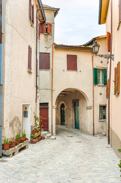 Rua Vila Monte Grimano Região Montefeltro Itália — Fotografia de Stock