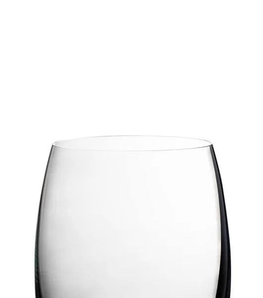 Transparent Empty Glass Detail Isolated White Background — Stock Photo, Image