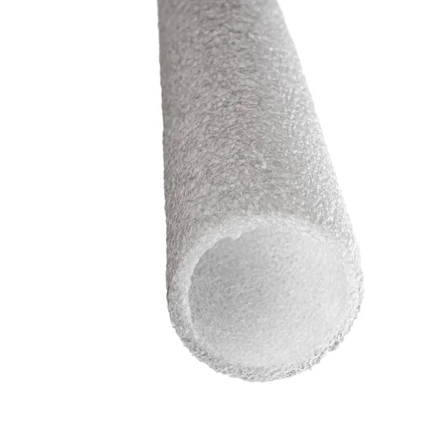 Biała ekstrudowana rura z pianki polietylenowej — Zdjęcie stockowe