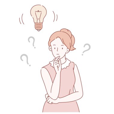 Pembeli kız çizgi stili karışık geliyor