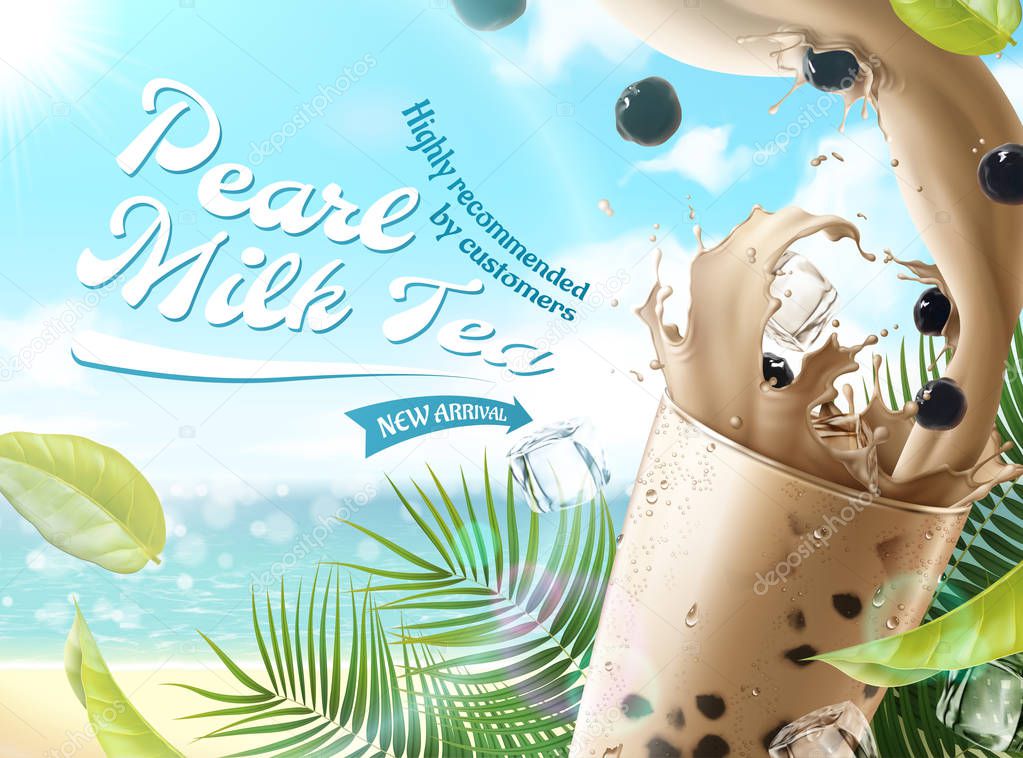 Pearl milk tea ads