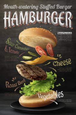 Hamburger poster tasarımı