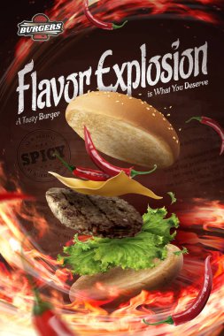 Sıcak soğuk hamburger reklamları