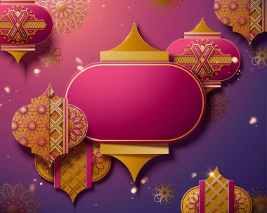 Kağıt sanat fanoos ile Ramazan