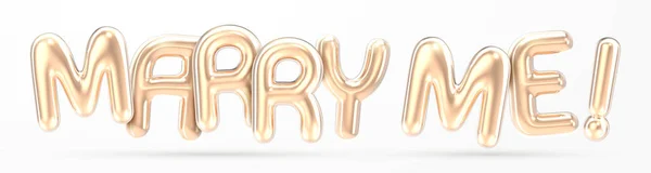 MARRY ME golden foil balloon — Stock Photo, Image