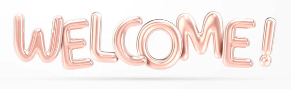 WELCOME rose gold foil balloon
