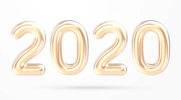 Globo de lámina dorada 2020 —  Fotos de Stock