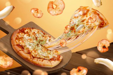 Telli deniz ürünleri pizza reklamları