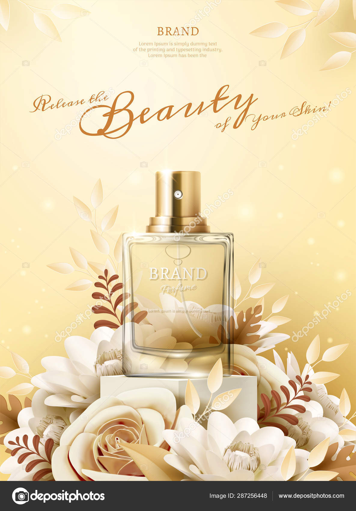 Perfume Ads With Paper Flowers Vector Image By C Rollingstonesstudio Vector Stock Perfume Ads With Paper Flowers Vector Image By C Rollingstonesstudio Vector Stock