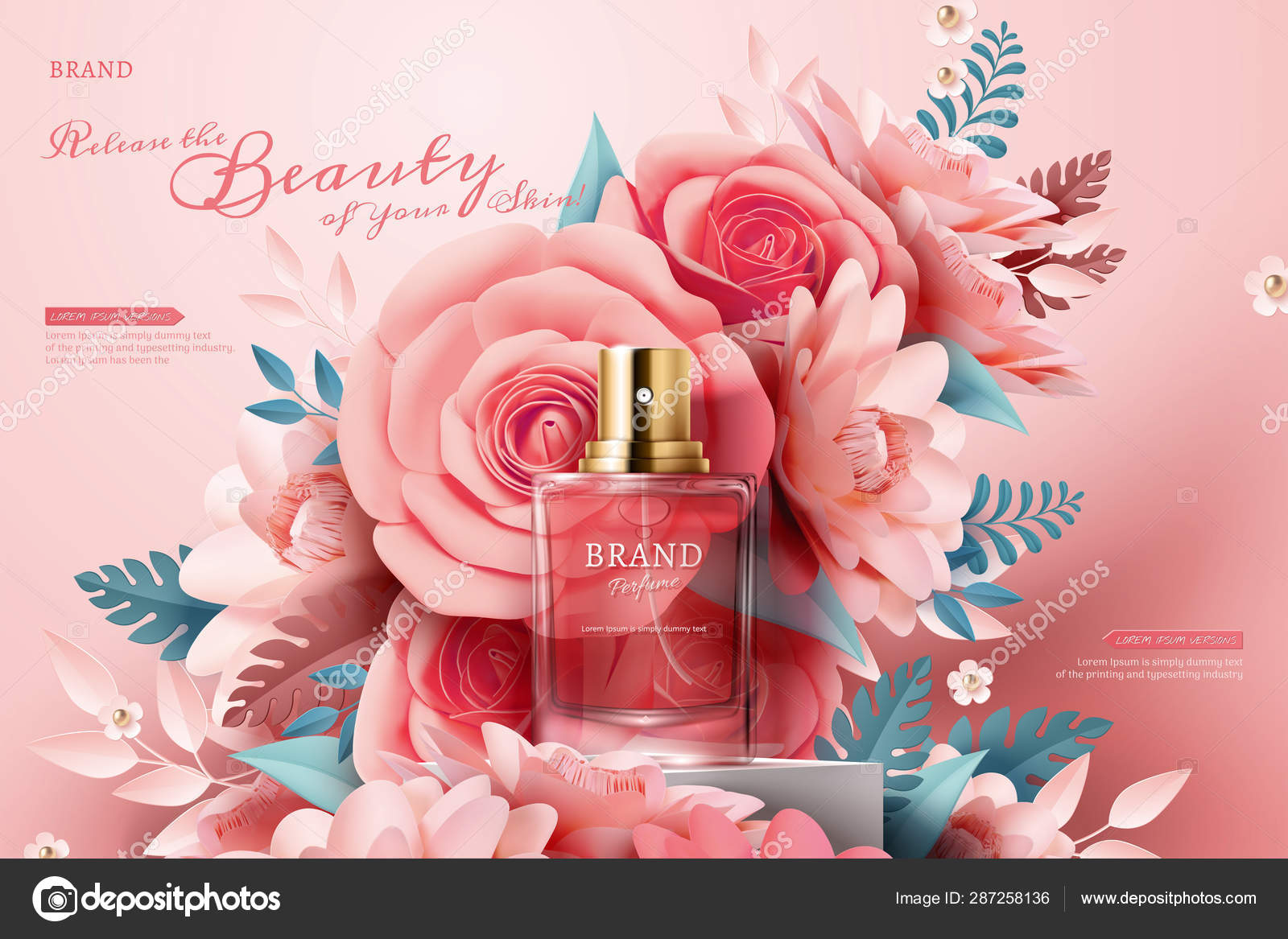 Perfume Ads With Paper Flowers Vector Image By C Rollingstonesstudio Vector Stock Perfume Ads With Paper Flowers Vector Image By C Rollingstonesstudio Vector Stock