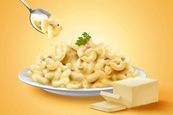 Lekkere macaroni schotel — Stockvector