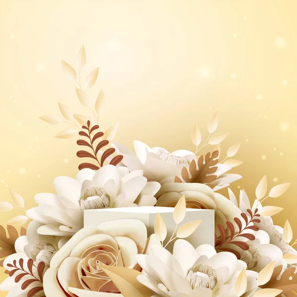 Papier rose décorations de fleurs — Image vectorielle