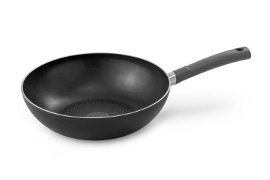 Yapışmaz tava beyaz zemin üzerine kaydedilmiş kırpma yolu kapat