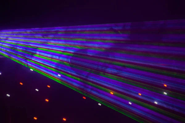 Nacht Club Laser Verlichting Waardoor Licht Regenboog Patronen Dansvloer Australië — Stockfoto