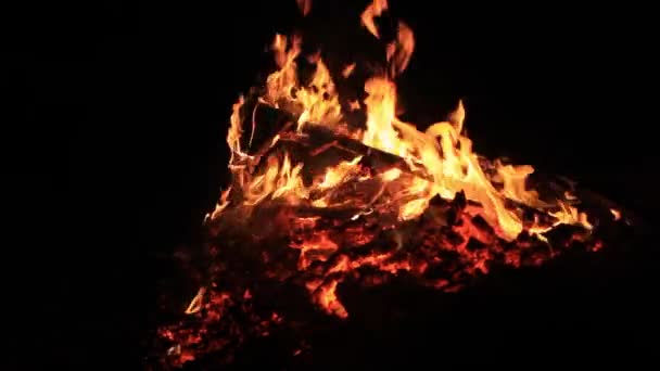 Filmmaterial Heimatstil Kein Ton Dreißig Sekunden Lagerfeuer Oder Lagerfeuer Für — Stockvideo