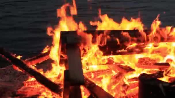 Záběry Domácího Stylu Žádný Zvuk Vteřin Poklidně Spálení Lavičky Piknik — Stock video