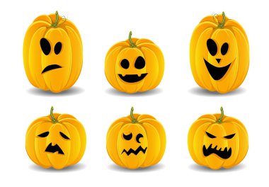 kabaklar Cadılar Bayramı için bir dizi