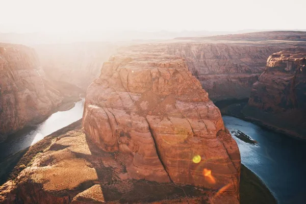 Günbatımında Horseshoe Bend, Arizona, ABD