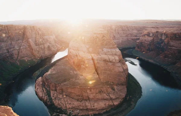 Günbatımında Horseshoe Bend, Arizona, ABD