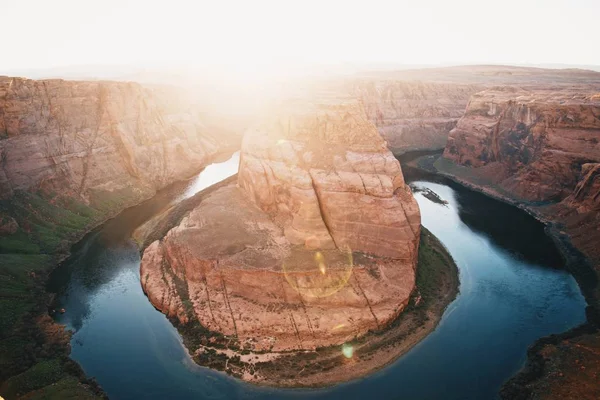 Günbatımında Horseshoe Bend, Arizona, ABD