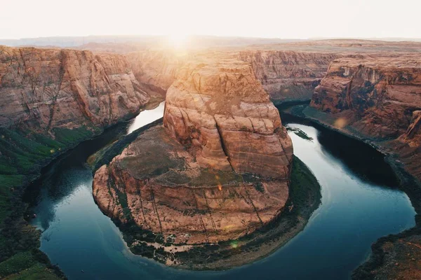 Günbatımında Horseshoe Bend, Arizona, ABD