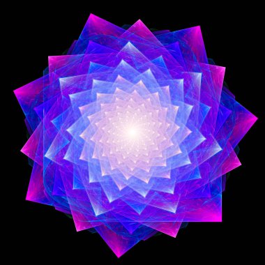 3D gerçeküstü illüstrasyon. Kutsal geometri. Gizemli psychedelic gevşeme desen. Fraktal soyut doku. Dijital sanat grafik Astroloji magic