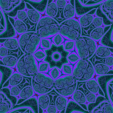 3D gerçeküstü illüstrasyon. Kutsal geometri. Gizemli psychedelic gevşeme desen. Fraktal soyut doku. Dijital sanat grafik Astroloji magic