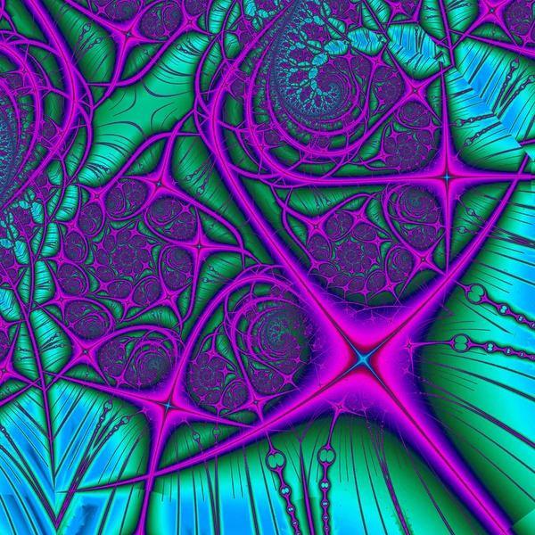 3D gerçeküstü illüstrasyon. Kutsal geometri. Gizemli psychedelic gevşeme desen. Fraktal soyut doku. Dijital sanat grafik Astroloji magic