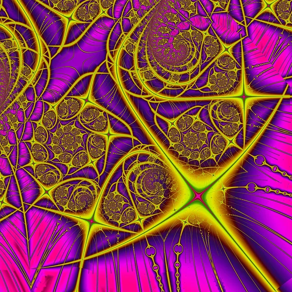 3D gerçeküstü illüstrasyon. Kutsal geometri. Gizemli psychedelic gevşeme desen. Fraktal soyut doku. Dijital sanat grafik Astroloji magic