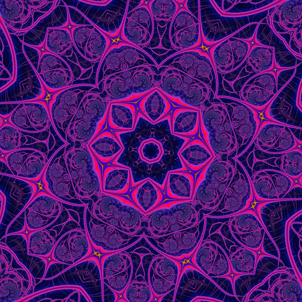 3D gerçeküstü illüstrasyon. Kutsal geometri. Gizemli psychedelic gevşeme desen. Fraktal soyut doku. Dijital sanat grafik Astroloji magic