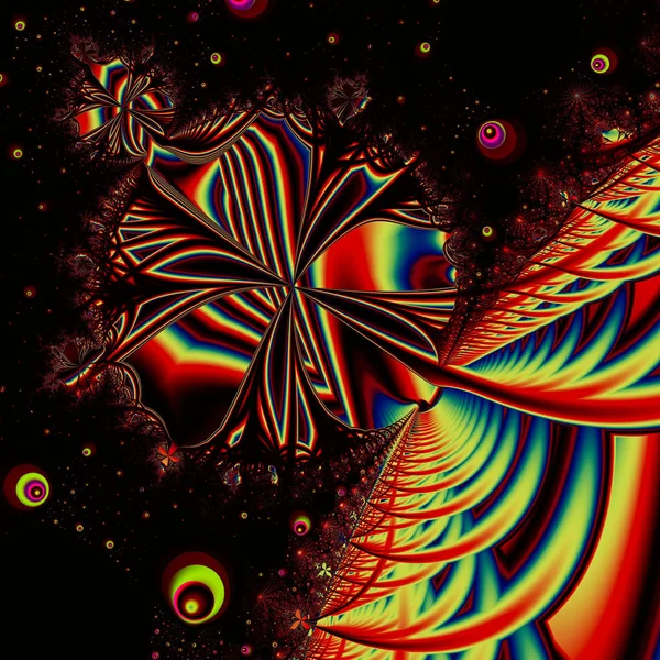 Surrealistisch Illustratie Heilige Geometrie Mysterieuze Psychedelische Ontspanning Patroon Fractal Abstract — Stockfoto