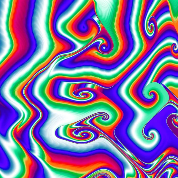 Surreale Illustration Heilige Geometrie Mysteriöse Psychedelische Entspannungsmuster Fraktale Abstrakte Textur — Stockfoto