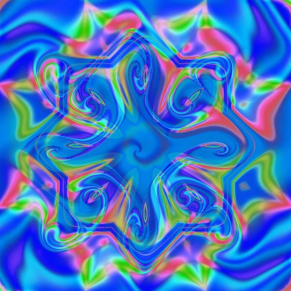 Gerçeküstü Illüstrasyon Kutsal Geometri Gizemli Psychedelic Gevşeme Desen Fraktal Soyut — Stok fotoğraf