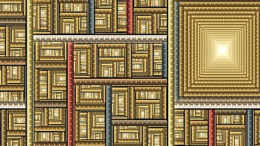 Desen dikdörtgenler. Koruyucu uzaylılar duvar. Fraktal Soyut doku. Dijital sanat grafik Astroloji magic