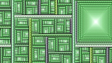 Desen dikdörtgenler. Koruyucu uzaylılar duvar. Fraktal Soyut doku. Dijital sanat grafik Astroloji magic