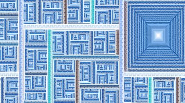 Desen dikdörtgenler. Koruyucu uzaylılar duvar. Fraktal Soyut doku. Dijital sanat grafik Astroloji magic