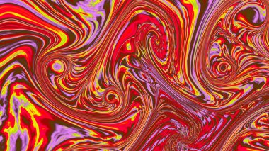 Akış neon pearlescent sıvı. Kesme taş desenli. Fraktal Soyut doku. Dijital sanat grafik Astroloji magic