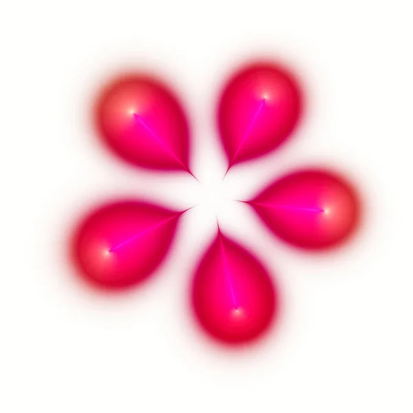Pięciu Petalled Kwiat Fraktal Abstrakcja Tekstury Magia Grafiki Astrologia Cyfrowych — Zdjęcie stockowe