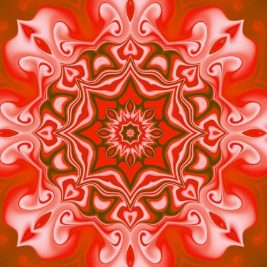 Cabalistic işareti. Mandala. 3D gerçeküstü illüstrasyon. Kutsal geometri. Gizemli psychedelic gevşeme desen. Fraktal Soyut doku. Dijital sanat grafik Astroloji magic