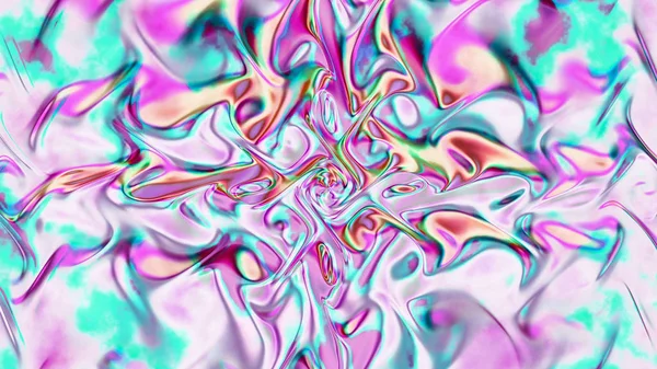Kleur Gebrandschilderd Glas Exotische Golven Surrealistisch Illustratie Heilige Geometrie Mysterieuze — Stockfoto