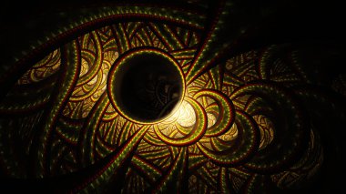 Neon kızdırma. Karmaşık desen. 3D gerçeküstü illüstrasyon. Kutsal geometri. Gizemli psychedelic gevşeme desen. Fraktal Soyut doku. Dijital sanat grafik Astroloji magic