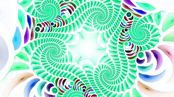 스테인드 유리입니다 패턴입니다 초현실적인 그림입니다 신성한 기하학입니다 신비한 패턴입니다 프랙탈 — 스톡 사진