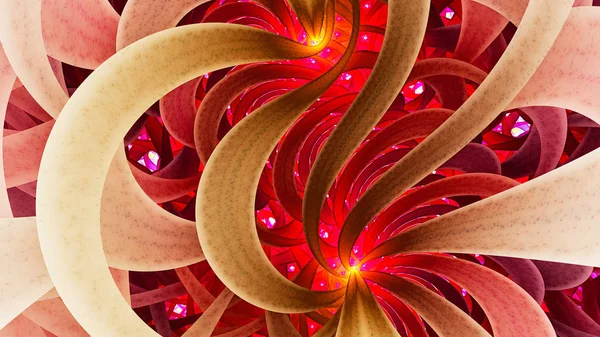 Plantă Extraterestră Kaleidoscop Culoare Ilustrație Suprarealistă Geometrie Sacră Misterios Model — Fotografie, imagine de stoc