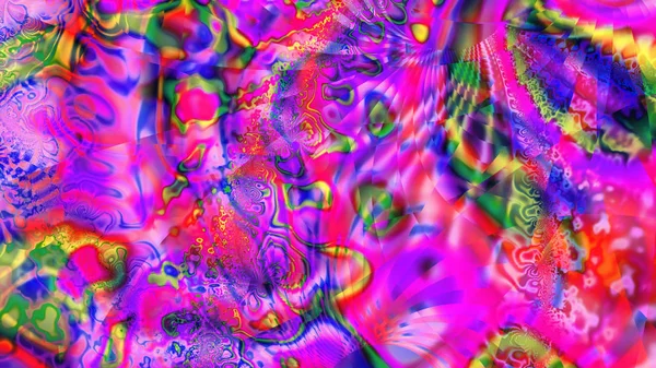 Regenboog Bands Gebrandschilderd Glas Caleidoscoop Van Kleuren Neon Gloed Complex — Stockfoto