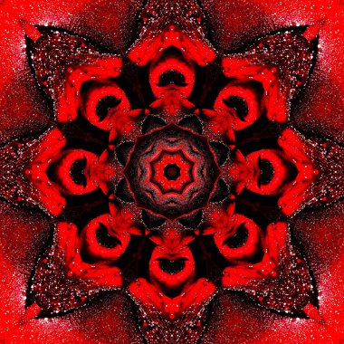 Mandala. 3D gerçeküstü illüstrasyon. Kutsal geometri. Gizemli psychedelic gevşeme desen. Fraktal soyut doku. Dijital sanat grafik Astroloji magic