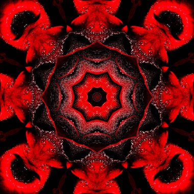 Mandala. 3D gerçeküstü illüstrasyon. Kutsal geometri. Gizemli psychedelic gevşeme desen. Fraktal soyut doku. Dijital sanat grafik Astroloji magic