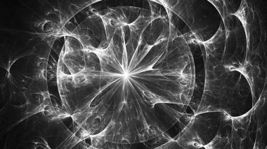 Soyut fantezi süs deseni. Tebrik kartları veya tişörtler için yaratıcı fraktal tasarım